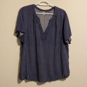 Old Navy V-Neck Striped Top